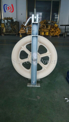 508mm Large Diameter Rope Pulley Single Nylon Sheaves Galvanized Conductor Stringing Block