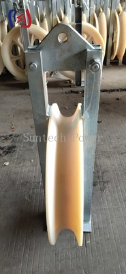 508mm Large Diameter Rope Pulley Single Nylon Sheaves Galvanized Conductor Stringing Block