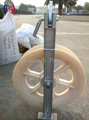 508mm Large Diameter Rope Pulley Single Nylon Sheaves Galvanized Conductor Stringing Block