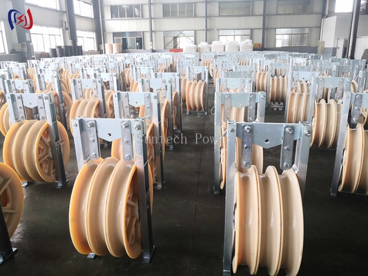 Anti Twisting 26KG  - 150KG Wire Stringing Blocks Nylon Large Rope Pulley