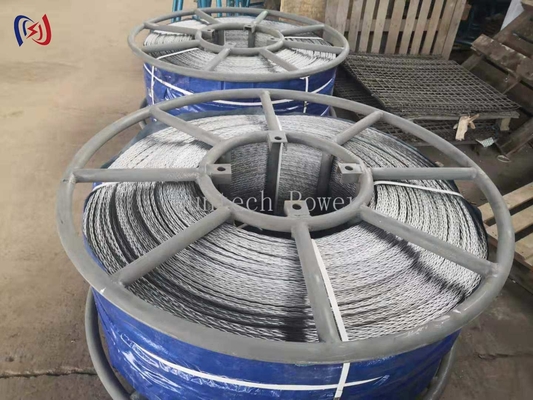 9mm - 42mm Transimission Line Pilot Wire Galvanized Braided Anti Twisting Steel Wire Rope