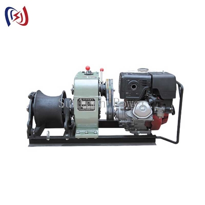 Belt Drive Variable Speed Wire Rope Traction Pulling Cable 16RPM Electric Power Winch