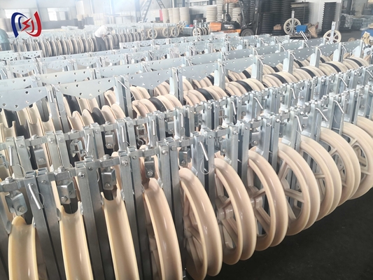 Seri 822 Besar Diameter Tali Pulley Stringing Kabel Blok Dimensi Disesuaikan Kapasitas Beban Tinggi