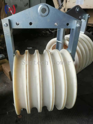 Seri 822 Besar Diameter Tali Pulley Stringing Kabel Blok Dimensi Disesuaikan Kapasitas Beban Tinggi