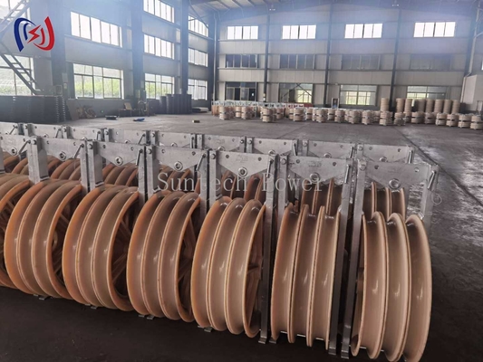 916 Series Large Diameter Rope Pulley ACSR720 Conductor Nylon Sheaves For Wire Rope