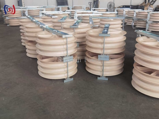916 Series Large Diameter Rope Pulley ACSR720 Conductor Nylon Sheaves For Wire Rope