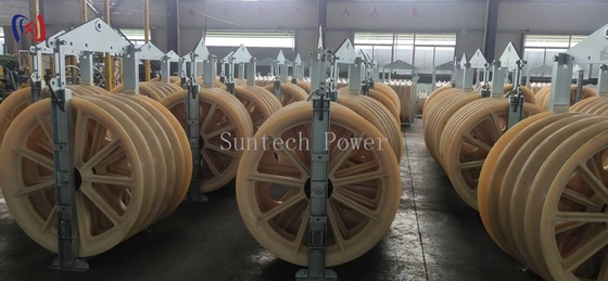 916 Series Large Diameter Rope Pulley ACSR720 Conductor Nylon Sheaves For Wire Rope