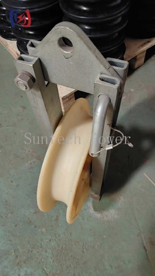 5KN - 20KN Single Sheave Stringing Block Conductor Overhead Transmission Line Tools