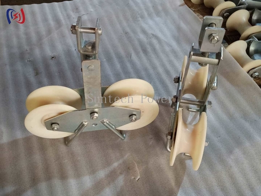 Tandem Sheave Stringing Pulley Conductor Stringing Blocks  9.5KG - 11KG