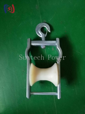 Aerial Cable 120 X 130mm  Conductor Stringing Blocks Stringing Roller Block For Overhead Line