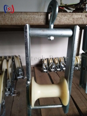Aerial Cable 120 X 130mm  Conductor Stringing Blocks Stringing Roller Block For Overhead Line