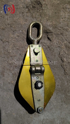 Open Type Hoisting Tackle With Light Weight And MC Nylon Wheel For Tower And Line Construction