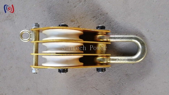 Open Type Hoisting Tackle With Light Weight And MC Nylon Wheel For Tower And Line Construction