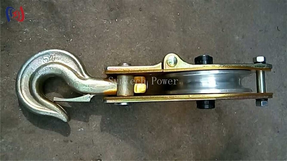 OEM Overhead Line Hoist Sheave Tackle Steel Sheaves Cable Pulley Block  Aluminium Alloy