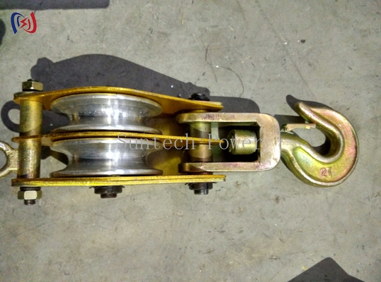 OEM Overhead Line Hoist Sheave Tackle Steel Sheaves Cable Pulley Block  Aluminium Alloy