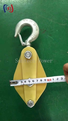 Nylon Sheave Hoist Sheave Tackle Stringing Tools 5KN - 50KN Transmission Line Tool