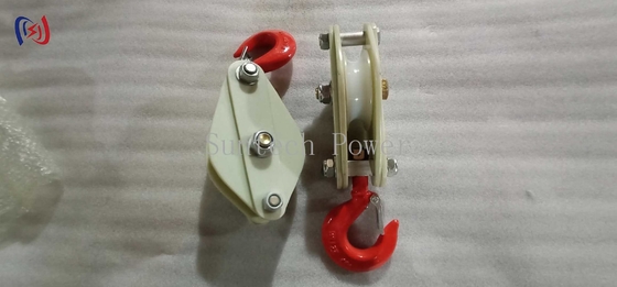 Lightweight Hoisting Tackle With Hook Aluminum Alloy And MC Nylon Open Style Single Sheave Pulley Block For Heavy Lifting