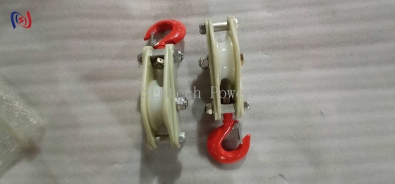 Lightweight Hoisting Tackle With Hook Aluminum Alloy And MC Nylon Open Style Single Sheave Pulley Block For Heavy Lifting