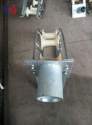 Cable Roller Pulley For Laying Cables Flexible Rotation MC Nylon Wheels 450mm Curvature Radius Lockable Protect From Damage