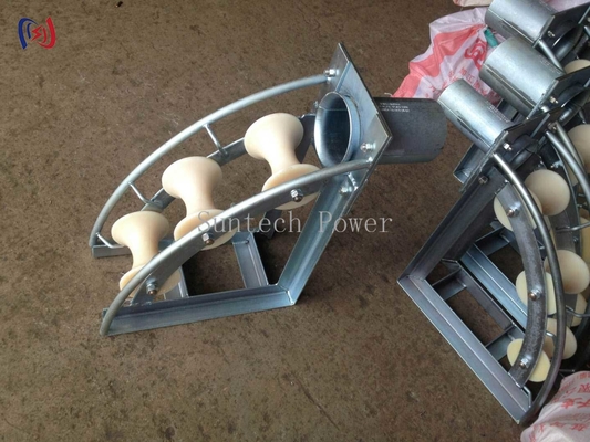 C Series Cable Pulley Roller 80 - 200mm Three Rollers Cable Entrance Protection Roller