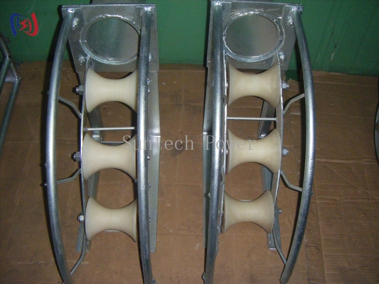 C Series Cable Pulley Roller 80 - 200mm Three Rollers Cable Entrance Protection Roller