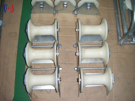 SH130S 10KN Underground Pulling Multi Sheaves Pithead Cable Roller Pulley