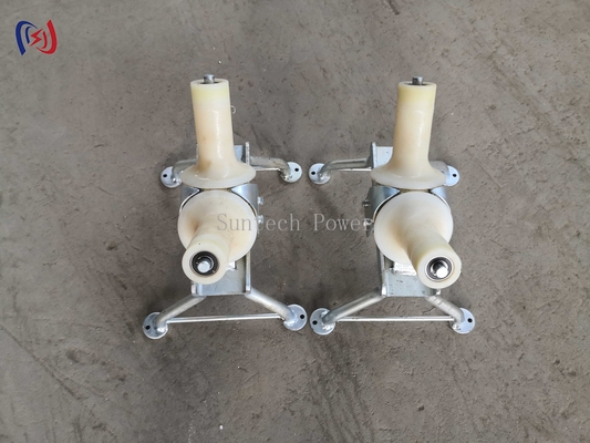 Cable Turning Radius Wire Pulling Rollers V Shaped Nylon Sheave