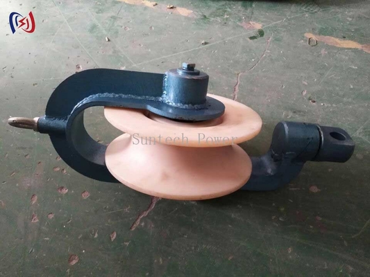 Overhead Line Round Belt Hold Down Wire Rope Pulley Wheel Transmission Stringing Blocks