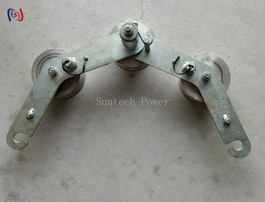 Hook Ground 4.5KG Conductor Stringing Blocks Cable Pulling Pulley For Conductor