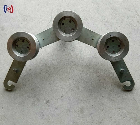 Hook Ground 4.5KG Conductor Stringing Blocks Cable Pulling Pulley For Conductor