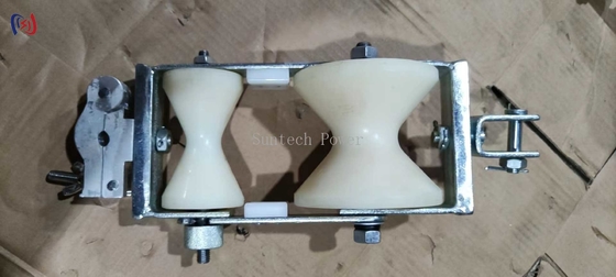 Exchanging Overhead Grounding Wire Opgw Stringing Double Sheave Block