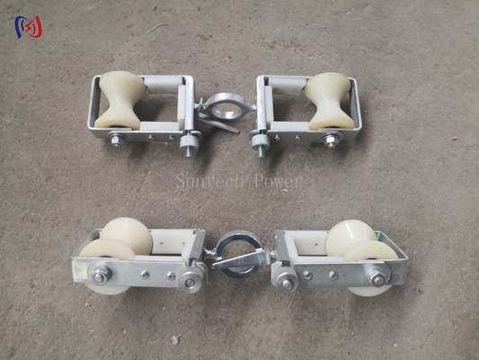 Exchanging Overhead Grounding Wire Opgw Stringing Double Sheave Block