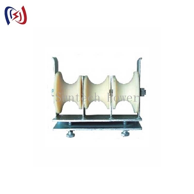 Nylon Overhead Line Conductor Stringing Blocks Three Wire Rope Sheave