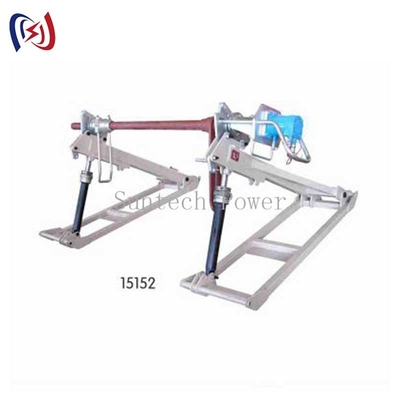 1250 - 2240mm Hydraulic Conductor Drum Stand For Construction Safety