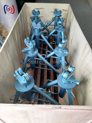 Mechanical Green  Hydraulic Cable Drum Stand Reel Stand Galvanised 10KN - 50KN