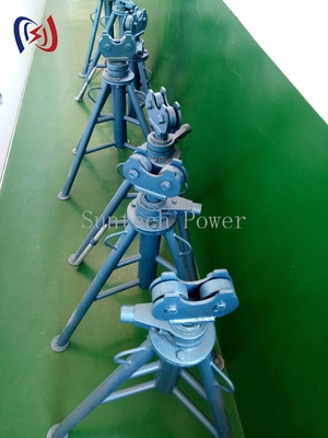 Mechanical Green  Hydraulic Cable Drum Stand Reel Stand Galvanised 10KN - 50KN