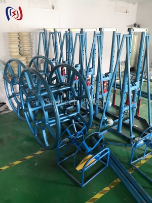 Overhead Line Rope Reel And Stand Tensioner Electrical Cable Reel Stands