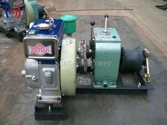 5 - 21RPM Powered Winch 3 - 9M/Min Belt Drive Diesel Engine