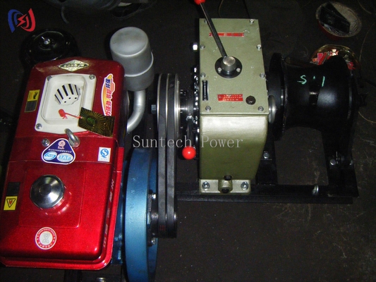 5 - 21RPM Powered Winch 3 - 9M/Min Belt Drive Diesel Engine