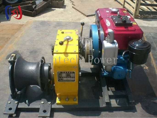 5 - 21RPM Powered Winch 3 - 9M/Min Belt Drive Diesel Engine