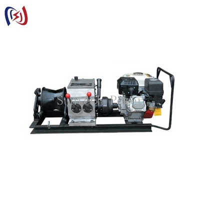 4M/Min - 24M/Min Fast Powered Cable Winch Machine Gasoline Shaft Drive Engine