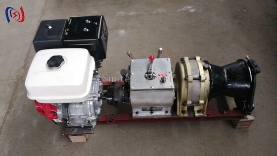 4M/Min - 24M/Min Fast Powered Cable Winch Machine Gasoline Shaft Drive Engine