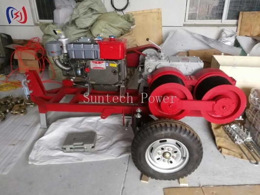 2000 - 3600RPM Cable Winch Machine 9KW Double Drum Winch Transmission Line