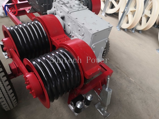 2000 - 3600RPM Cable Winch Machine 9KW Double Drum Winch Transmission Line
