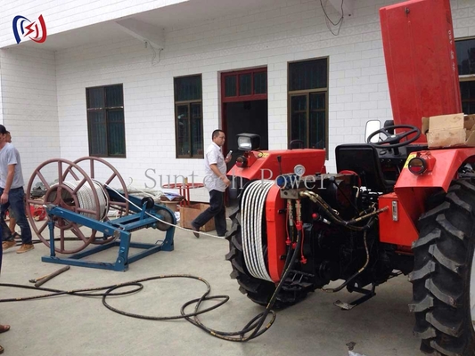 11 - 38M/Min Traktor ditarik Winch Transmission Line berjalan overhead Line Stringing Peralatan