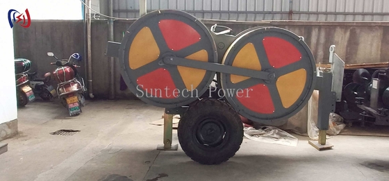 40KN Hydraulic Tensioning Tool Cable Tensioner Connect Hydraulic Conductor Reel Stand