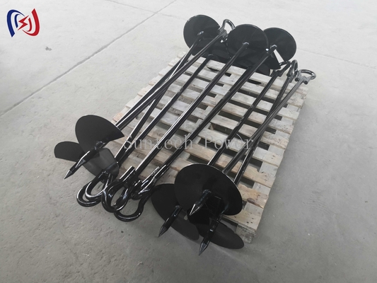 10KN - 50KN Earth Drill Construction Traction Line Lifting Floor Pole Screw Ground Anchor