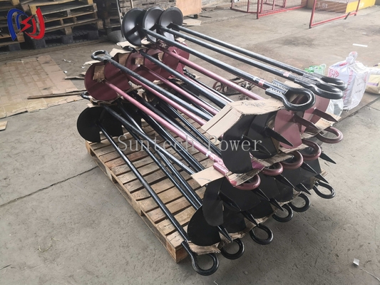 10KN - 50KN Earth Drill Construction Traction Line Lifting Floor Pole Screw Ground Anchor