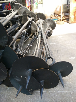 10KN - 50KN Earth Drill Construction Traction Line Lifting Floor Pole Screw Ground Anchor