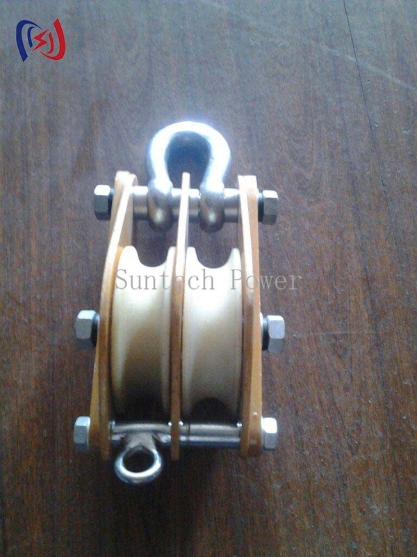 Lightweight Hoisting Tackle With Hook Aluminum Alloy And MC Nylon Open Style Single Sheave Pulley Block For Heavy Lifting